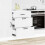 VidaXL vidaXL Kitchen Base Cabinet Lucca White Engineered Wood sink base cabinet 3