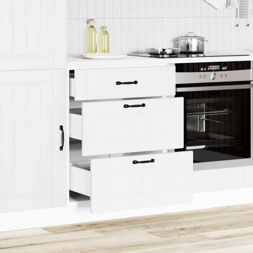 VidaXL vidaXL Kitchen Base Cabinet Lucca White Engineered Wood sink base cabinet 2