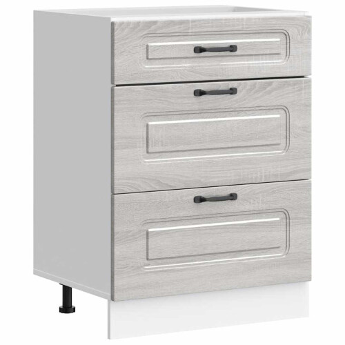 VidaXL vidaXL Kitchen Base Cabinet Kalmar Grey Sonoma Engineered Wood 1