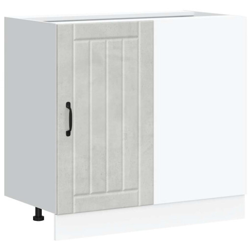 VidaXL vidaXL Kitchen Base Cabinet Lucca Concrete Grey Engineered Wood 1