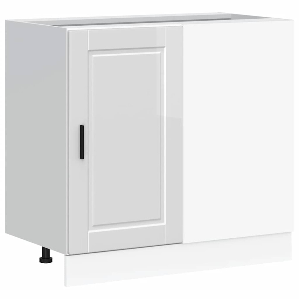 vidaXL Kitchen Base Cabinet Porto High Gloss White Engineered Wood
