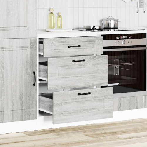 VidaXL vidaXL Kitchen Base Cabinet Kalmar Grey Sonoma Engineered Wood 2