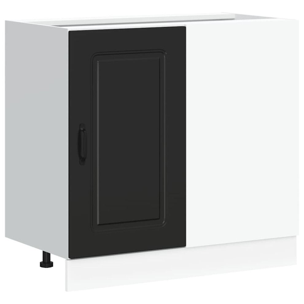 vidaXL Kitchen Base Cabinet Kalmar Black Engineered Wood sink base cabinet