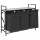 VidaXL vidaXL Laundry Basket 3 Compartments with Shelf Grey Sonoma laundry hamper 5