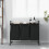 VidaXL vidaXL Laundry Basket 3 Compartments with Wheels Brown Oak laundry hamper 3