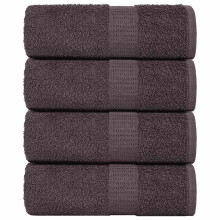 vidaXL Washcloths 4 pcs Anthracite 15x21 cm 360 gsm 100% Cotton towel