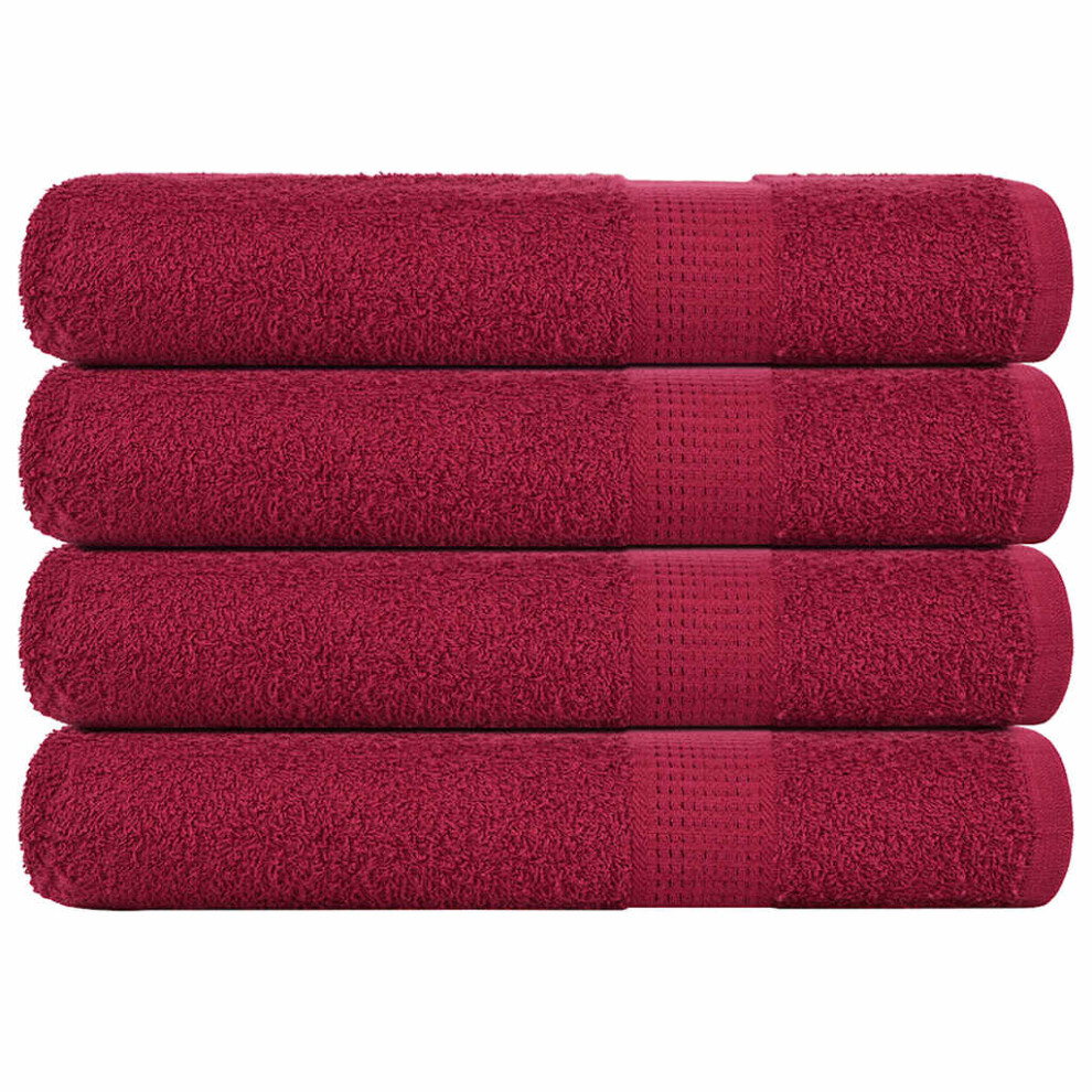vidaXL Sauna Towels 4 pcs Bordeaux 80x200 cm 360 gsm 100% Cotton towel