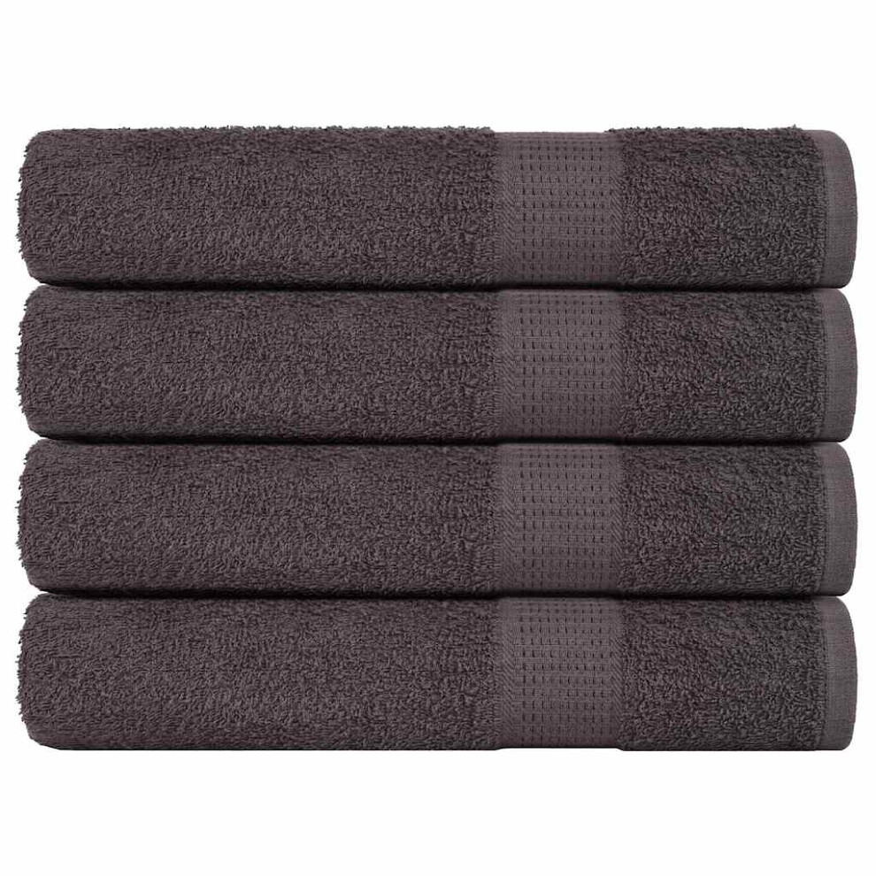 vidaXL Towels 4 pcs Anthracite 100x200 cm 360 gsm 100% Cotton towel on beach
