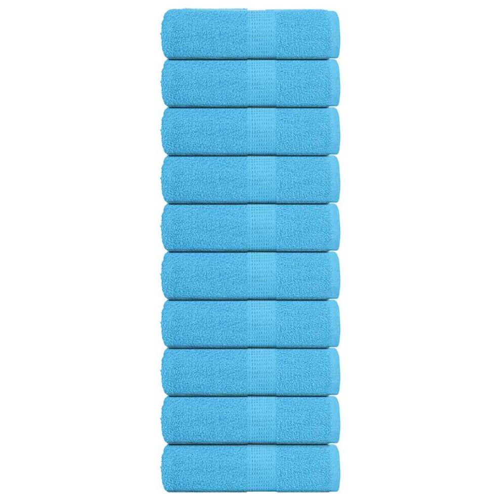 Vidaxl Soap Towels 10 Pcs Turquoise 30X30 Cm 360 Gsm 100% Cotton Towel