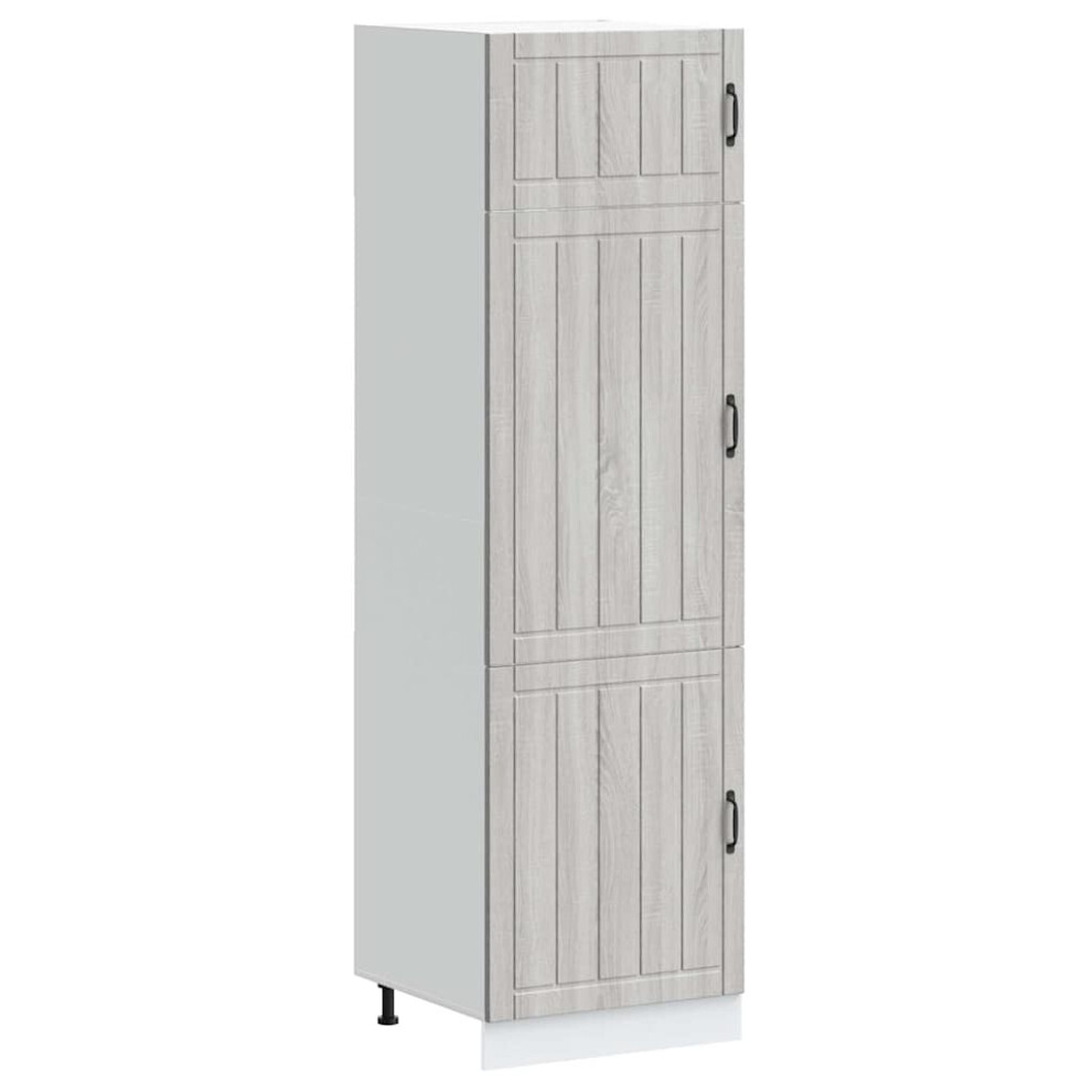Vidaxl Kitchen Cupboard Lucca Grey Sonoma Engineered Wood Kitchen Cabinet Unit