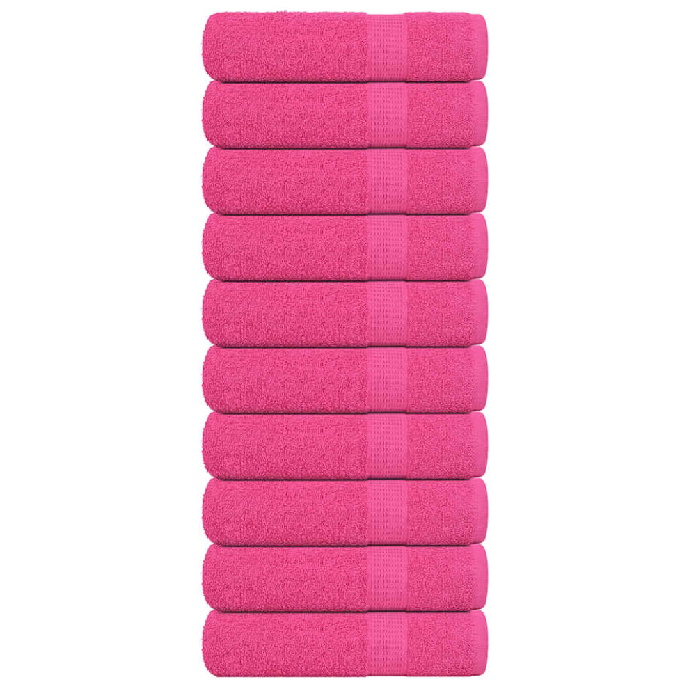 Vidaxl Bath Towels 10 Pcs Pink 100X150 Cm 360 Gsm 100% Cotton Towel