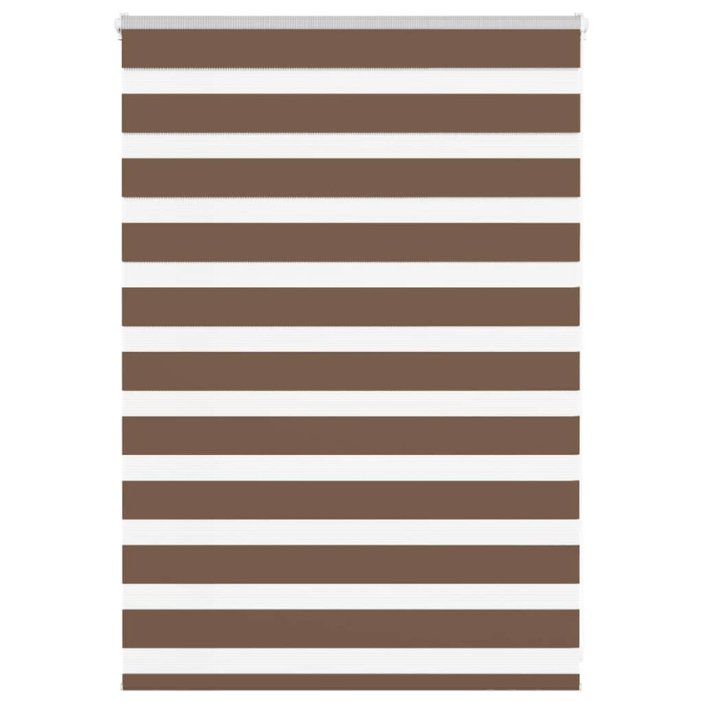 Vidaxl (Brown, 110 X 100 Cm) Zebra Blind Fabric Polyester