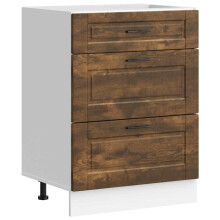 vidaXL Kitchen Base Cabinet Porto Smoked Oak Engineered Wood sink base cabinet