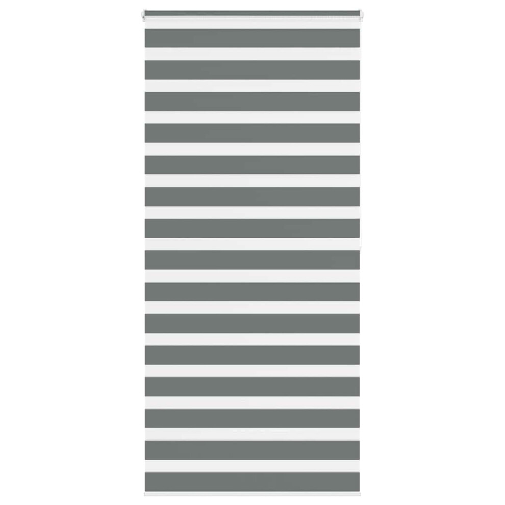Vidaxl (Dark Grey, 110 X 200 Cm) Zebra Blind Fabric Polyester