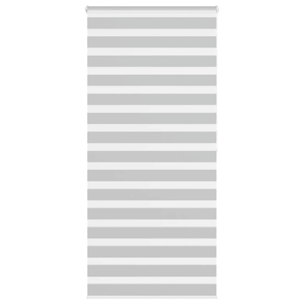 Vidaxl ( 110 X 200 Cm) Zebra Blind Fabric Polyester Light/Grey