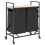 VidaXL vidaXL Laundry Basket 2 Compartments with Wheels Sonoma Oak laundry hamper 8