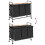 VidaXL vidaXL Laundry Basket 3 Compartments with Wheels Smoked Oak laundry hamper 9