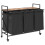 VidaXL vidaXL Laundry Basket 3 Compartments with Wheels Smoked Oak laundry hamper 5