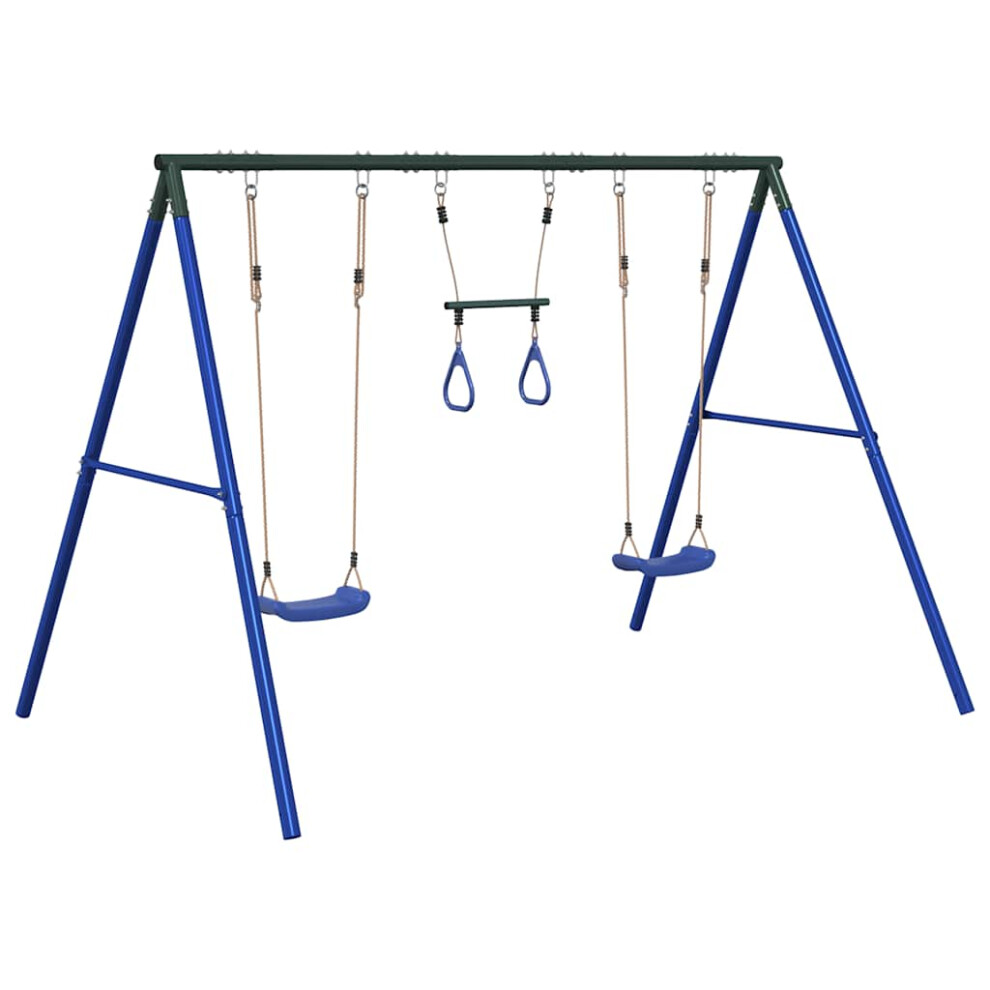 Vidaxl Outdoor Swing Set With Swings And Trapeze Play Swing Kids Swing Set