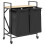 VidaXL vidaXL Laundry Basket 2 Compartments with Wheels Sonoma Oak laundry hamper 5