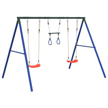 vidaXL Outdoor Swing Set with Swings and Trapeze Play Swing Kids Swing Set