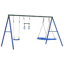 vidaXL Outdoor Swing Set with Swing, Trapeze, Nest Swing Garden Play Swing