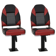 vidaXL Foldable Boat Seat Set 4 Piece Canoe Seat Kayak Seat High Backrest