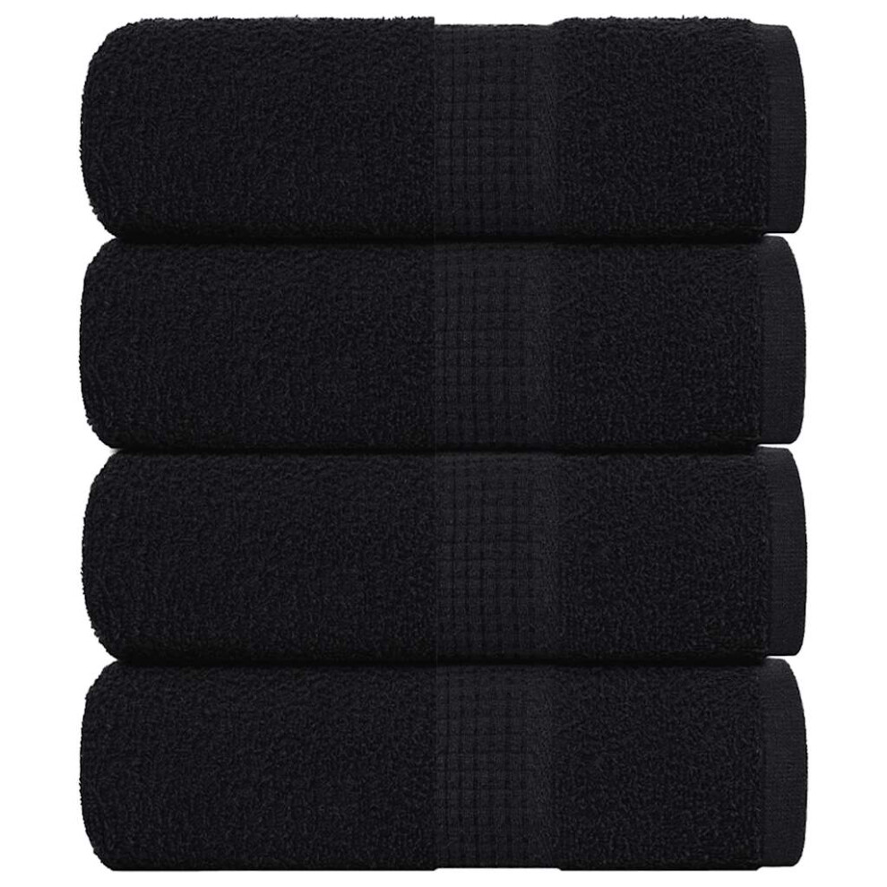 vidaXL Soap Towels 4 pcs Black 30x30 cm 360 gsm 100% Cotton towel bath towel-image-OPC-PHCZX9P-NEW