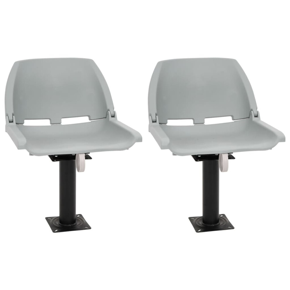 vidaXL Boat Seats with Pedestal 360 Rotatable Canoe Seat Kayak Seat 2 pcs