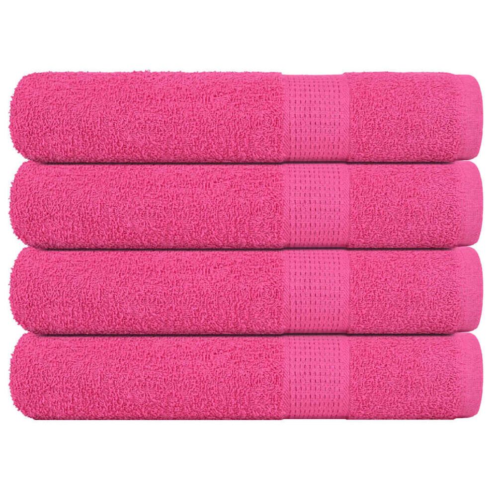 vidaXL Towels 4 pcs Pink 100x200 cm 360 gsm 100% Cotton towel on beach