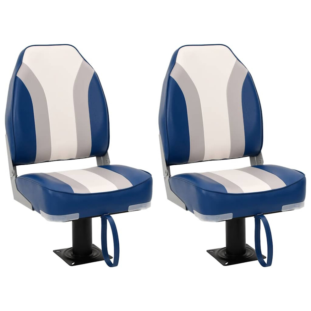 vidaXL Boat Seats with Pedestal 360 Rotatable Canoe Seat Kayak Seat 2 pcs