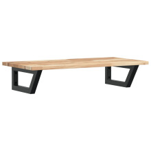 vidaXL Basin Shelf Wall Mounted Bathroom Countertop Steel & Solid Wood Acacia