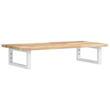 vidaXL Basin Shelf Wall Mounted Bathroom Countertop Steel & Solid Wood Acacia