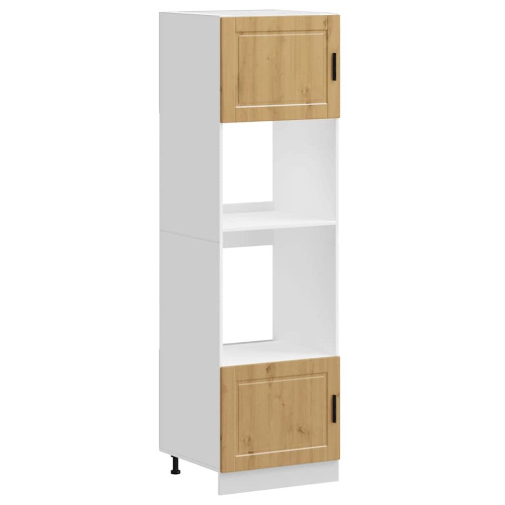 vidaXL Oven Cabinets 2 pcs Porto Artisan Oak Engineered Wood oven unit