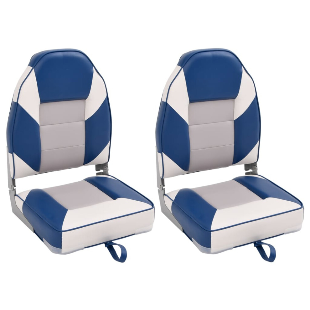 vidaXL Foldable Boat Seats 2 pcs with High Back Fishing Canoe Seat Kayak Seat