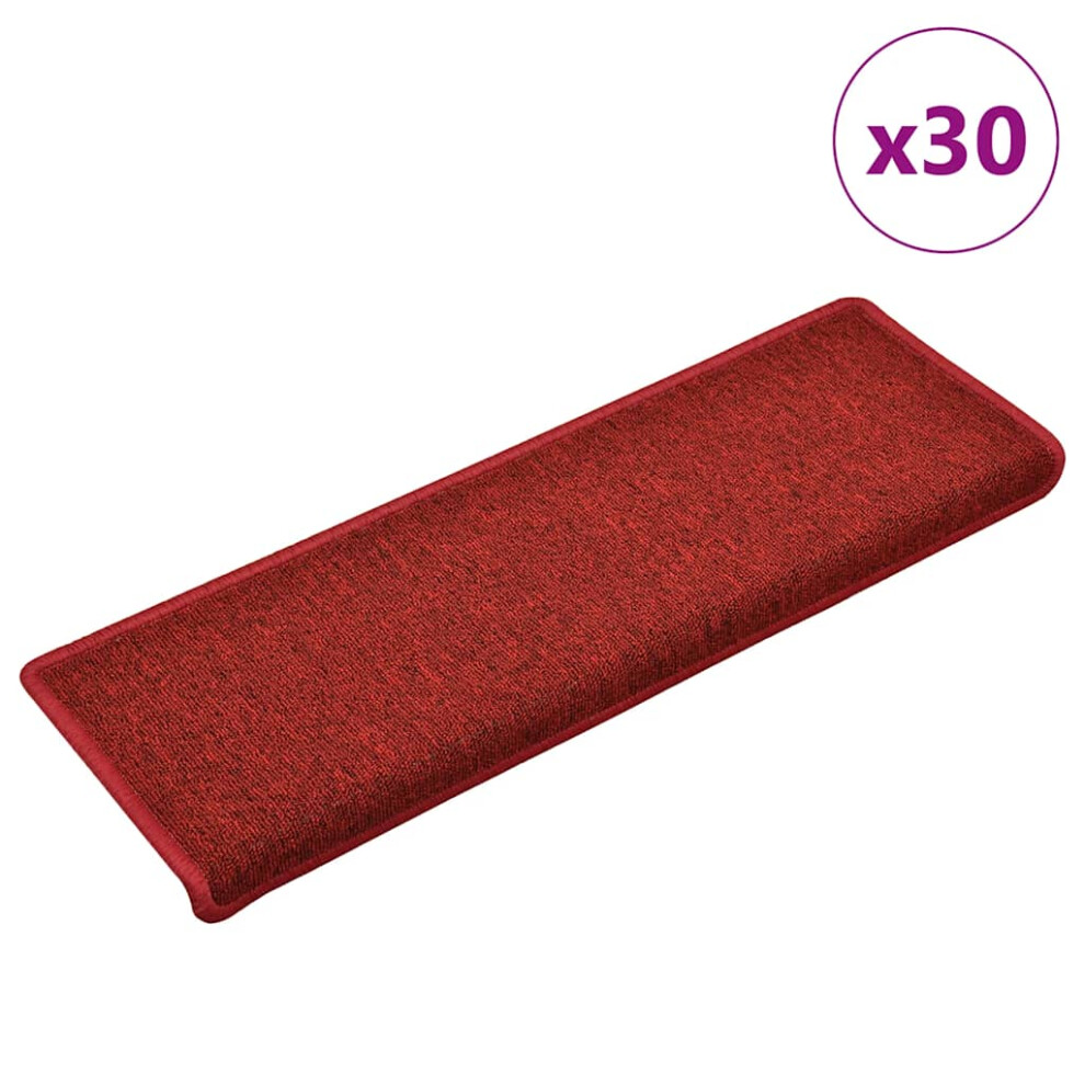Vidaxl Stair Mats 30 Pcs 65X21x4 Cm Red Stair Tread Staircase Tread