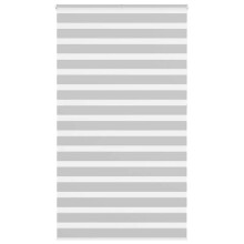 vidaXL Doppelrollo Hellgrau 135x230 cm Stoffbreite 130,9 cm Polyester
