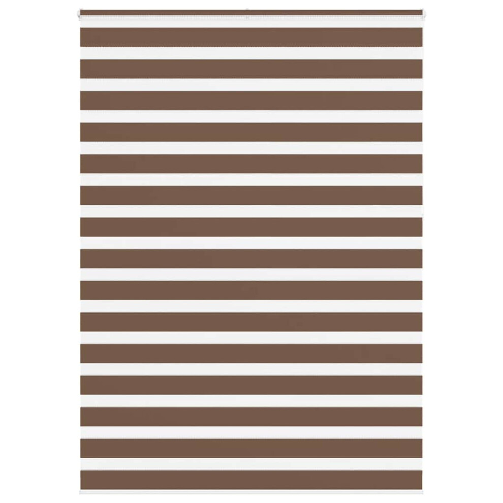 Vidaxl Zebra Blind Brown 155X230 Cm Fabric Width 150.9 Cm Polyester