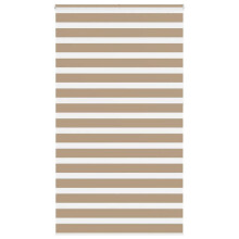 vidaXL Doppelrollo Sandbraun 135x230 cm Stoffbreite 130,9 cm Polyester