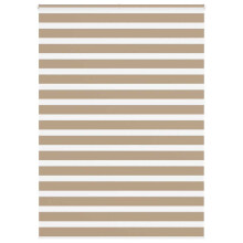 vidaXL Zebra Blind Sand Brown 155x230 cm Fabric Width 150.9 cm Polyester