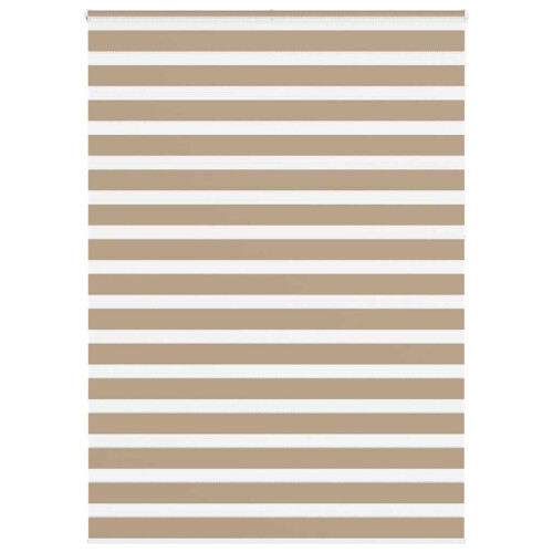 VidaXL vidaXL Zebra Blind Sand Brown 155x230 cm Fabric Width 150.9 cm Polyester