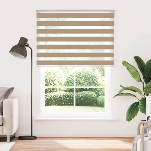 VidaXL vidaXL Zebra Blind Sand Brown 155x230 cm Fabric Width 150.9 cm Polyester 1