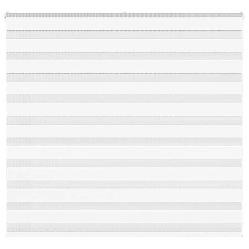 vidaXL Zebra Blind White 160x100 cm Fabric Width 155.9 cm Polyester