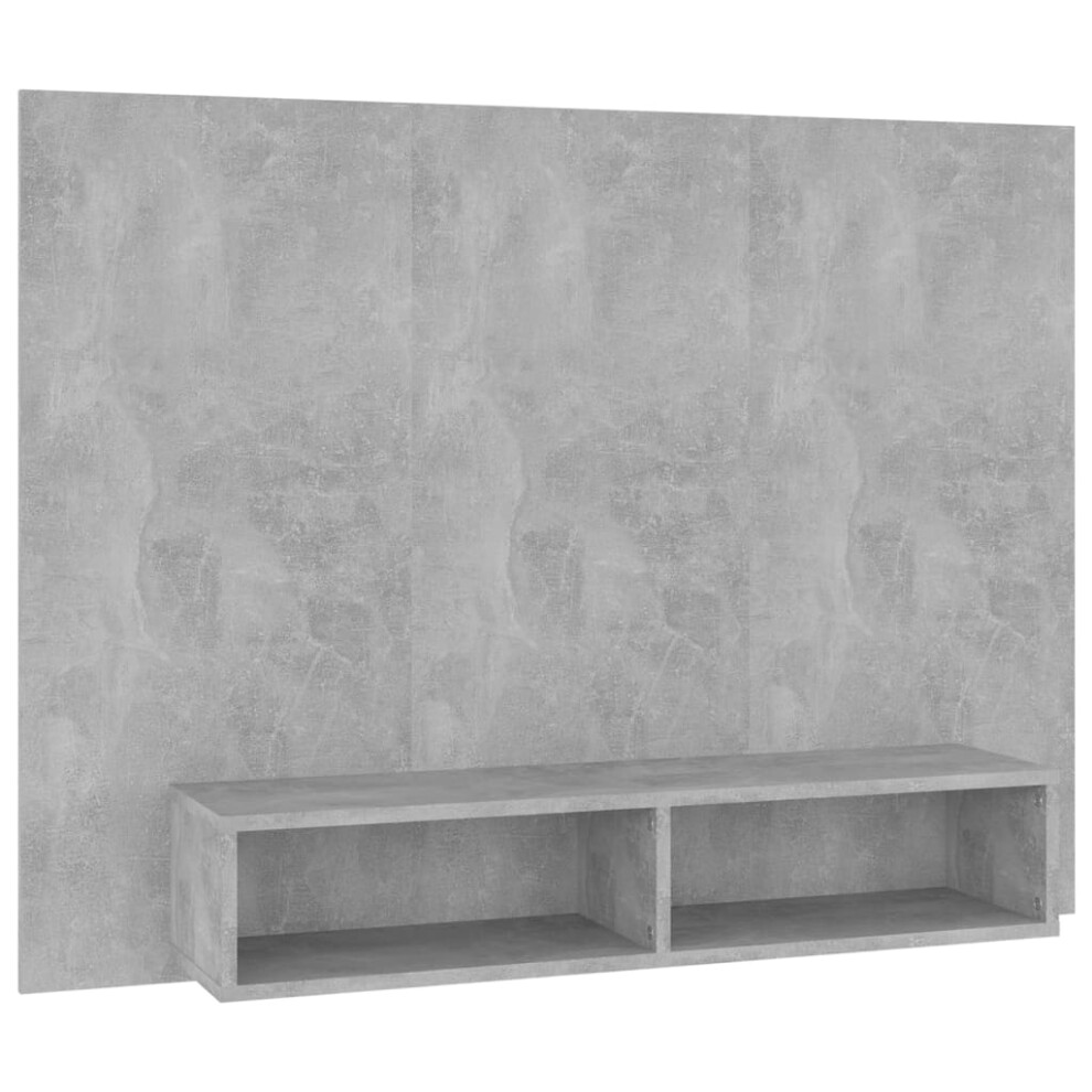 Vidaxl Wall Tv Cabinet Concrete Engineered Wood Plasma Stereo Cabinet Grey