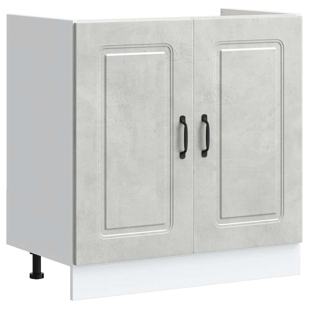 Vidaxl Sink Base Cabinet Kalmar Concrete Grey 80X46x81.5 Cm Engineered Wood