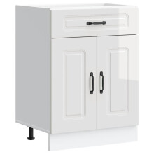 vidaXL Kitchen Base Cabinet Kalmar High Gloss White Engineered Wood