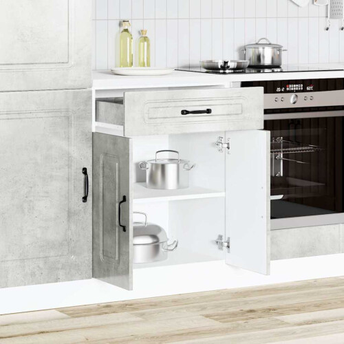 VidaXL vidaXL Kitchen Base Cabinet Kalmar Concrete Grey Engineered Wood 2