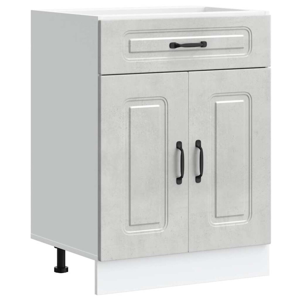 Vidaxl Kitchen Base Cabinet Kalmar Concrete Engineered Wood Grey