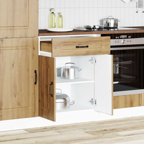 VidaXL vidaXL Kitchen Base Cabinet Kalmar Artisan Oak Engineered Wood 2