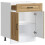 VidaXL vidaXL Kitchen Base Cabinet Kalmar Artisan Oak Engineered Wood 5